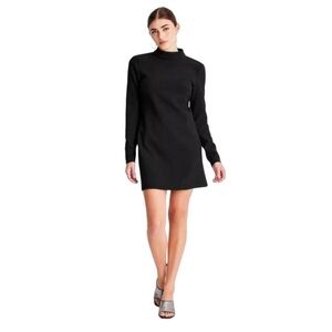 Black Long Sleeve Mini Dress
